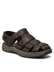 Clarks Sandały Saltway Cove 26176900 Brązowy. Brązowe sandały męskie Clarks, bez wzorów, ze skóry, bez zapięcia. Za 389.99 zł.