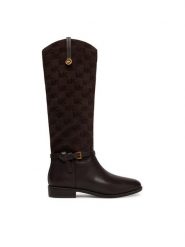 MICHAEL Michael Kors Kozaki 40F6BVFB5S Brązowy. Brązowe kozaki damskie MICHAEL Michael Kors, bez wzorów, ze skóry, bez obcasa, na płaskiej podeszwie, bez zapięcia. Za 1,469.00 zł.