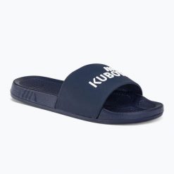 Klapki Kubota Basic. Niebieskie klapki damskie Kubota, bez wzorów, sportowe, bez obcasa, bez zapięcia. W wyprzedaży za 55.99 zł.