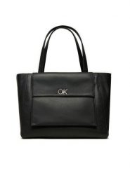 Calvin Klein Torebka Ck Medium Shopper K60K612811 Czarny. Czarne torebki do ręki damskie Calvin Klein, bez wzorów, ze skóry, bez dodatków. Za 399.99 zł.