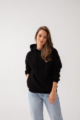 BLUZA GINA CZARNA L - Flawless. Czarne bluzy damskie Flawless, l, bez wzorów, z bawełny, klasyczne, bez ramiączek, z kapturem. Za 188.50 zł.