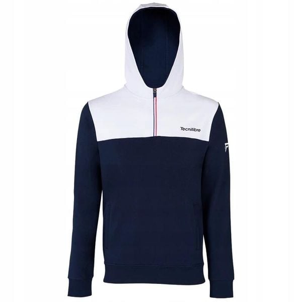 Bluza tenisowa męska Tecnifibre Zipper Hoodie. Niebieskie bluzy męskie TECNIFIBRE, m, bez wzorów, casualowe, bez ramiączek, bez kaptura. Za 259.00 zł.
