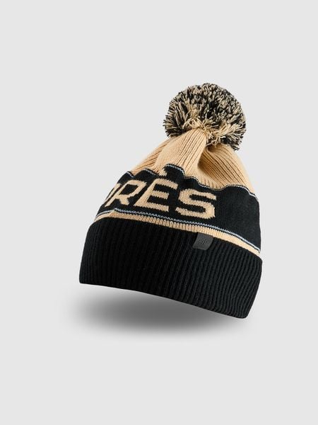 4F Czapka zimowa z dodatkiem wełny męska - beżowa L. Brązowe czapki męskie 4F, na zimę, bez wzorów, z wełny. Za 89.99 zł.