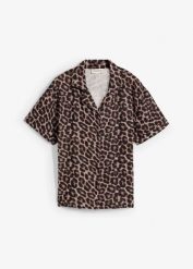 Bluzka oversize z przewiewnego muślinu z czystej bawełny. Szare bluzki damskie bonprix, bez wzorów, z bawełny, bez kołnierzyka, bez ramiączek. Za 122.99 zł.
