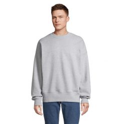 Sweter Unisex Authentic Crew Neck Dla Dorosłych. Szare swetry męskie SOL'S, m, bez wzorów, bez kołnierzyka, bez ramiączek. Za 255.99 zł.
