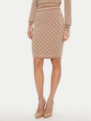 Guess Spódnica ołówkowa W4BD53 Z37K0 Beżowy Regular Fit. Brązowe spódnice damskie Guess, l, z aplikacjami, z wiskozy, ołówkowe. Za 229.99 zł.