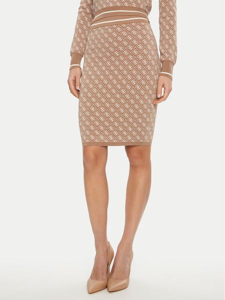 Guess Spódnica ołówkowa W4BD53 Z37K0 Beżowy Regular Fit. Brązowe spódnice damskie Guess, l, z aplikacjami, z syntetyku, ołówkowe. Za 209.99 zł.