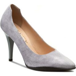 Szpilki OLEKSY - 310/458 Szary. Szare szpilki damskie Oleksy, bez wzorów, z materiału, bez obcasa, na obcasie, bez zapięcia. W wyprzedaży za 179.00 zł.