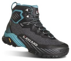 Buty trekkingowe damskie Kayland Duke Mid Ws GTX - black / azure. Czarne obuwie trekkingowe damskie Kayland, z gore-texu, bez zapięcia. Za 881.00 zł.