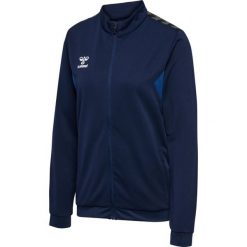 Damska bluza dresowa Hummel Authentic Pl. Niebieskie bluzy damskie Hummel, bez wzorów, z dresówki, sportowe, bez ramiączek, bez kaptura. Za 256.50 zł.