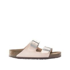 Sandały Birkenstock Arizona BS Kobiety Różowe. Czerwone sandały damskie Birkenstock, bez wzorów, ze skóry, bez obcasa, bez zapięcia. Za 287.00 zł.
