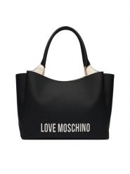 LOVE MOSCHINO Torebka JC4107PP1PKD000B Czarny. Czarne shopperki damskie Love Moschino, bez wzorów, ze skóry, bez dodatków. Za 1,059.00 zł.
