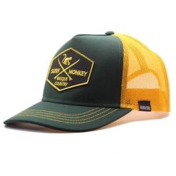 Czapka Trucker - 5 Paneli / Dorośli / Jeden rozmiar (Granatowy/Żółty). Niebieskie czapki damskie SURF MONKEY, z aplikacjami, z bawełny, eleganckie. Za 159.95 zł.