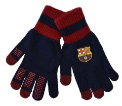 FC Barcelona rękawiczki zimowe junior granatowy. Niebieskie rękawiczki męskie FC BARCELONA, na zimę, bez wzorów, z bawełny. Za 79.00 zł.