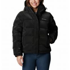 Kurtka Turystyczna Puchowa Damska Columbia Bulo Point II Down Jacket. Czarne kurtki sportowe damskie Columbia, l, bez wzorów, z puchu, bez ramiączek, bez kaptura, trekkingowe. Za 889.99 zł.