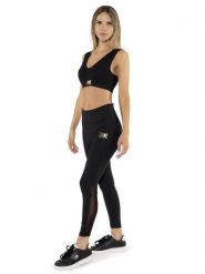 Legginsy na co dzień na siłownię. Czarne legginsy damskie LEONE 1947 APPAREL, bez wzorów. Za 218.92 zł.