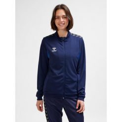 Damska bluza dresowa Hummel Authentic Pl. Niebieskie bluzy damskie Hummel, bez wzorów, z dresówki, sportowe, bez ramiączek, bez kaptura. Za 217.50 zł.