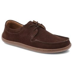Brązowe Półbuty Armodo Skórzane Obuwie Damskie Barefoot. Brązowe półbuty damskie Armodo, bez wzorów, z weluru, wizytowe, bez obcasa, bez zapięcia. Za 314.99 zł.