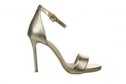 Sandały Bayla-159 4310 074-P Złoty Lico, Skóra naturalna - 40. Żółte sandały damskie Bayla, bez wzorów, z materiału, z otwartym noskiem, bez obcasa, na platformie, bez zapięcia. W wyprzedaży za 224.10 zł.