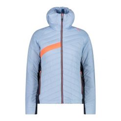 Ultralekka kurtka damska CMP. Niebieskie kurtki sportowe damskie CMP, l, bez wzorów, z puchu, bez ramiączek, bez kaptura, narciarskie. Za 319.99 zł.