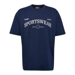 Koszulka Hummel Club Loose. Niebieskie bluzki damskie Hummel, bez wzorów, bez kołnierzyka, bez ramiączek. Za 153.50 zł.