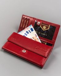 Peterson Wielokolorowy, skórzany portfel damski na zatrzask Peterson. Portfele damskie Peterson. Za 177.71 zł.
