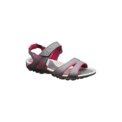 Sandały turystyczne NH100 damskie. Czerwone sandały damskie QUECHUA, bez wzorów, z gumy, bez obcasa, bez zapięcia. Za 54.99 zł.