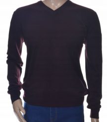 Sweter męski w szpic z kaszmiru i wełny merynosów kaszmirowy L śliwkowy 261. Swetry męskie Giovane Ricco, l, bez wzorów, z kaszmiru, bez kołnierzyka, bez ramiączek. Za 139.99 zł.