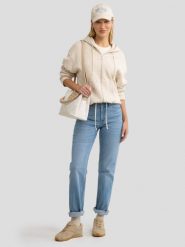 Bluza damska rozpinana z kapturem kremowa Grala 103. Białe bluzy damskie BIG STAR, l, z aplikacjami, z bawełny, retro, bez ramiączek, z kapturem. Za 249.99 zł.