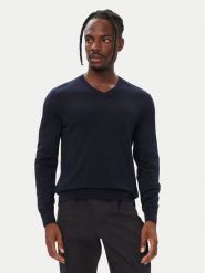 BOSS Sweter H-Melba-L 50571907 Granatowy Regular Fit. Niebieskie swetry męskie Boss, l, bez wzorów, z wełny, bez kołnierzyka, bez ramiączek. Za 679.99 zł.