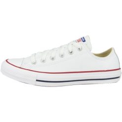 Trampki Converse Chuck Taylor Ox Leather, Dla obu płci. Białe trampki i tenisówki damskie Converse, na wiosnę, bez wzorów, ze skóry, bez zapięcia. Za 590.00 zł.