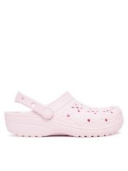 Crocs Klapki Classic Floral Cut Out Clog 210927 Różowy. Czerwone klapki damskie Crocs, bez wzorów, z tworzywa sztucznego, bez obcasa, bez zapięcia. Za 159.99 zł.