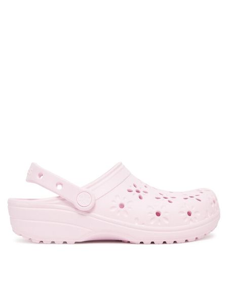 Crocs Klapki Classic Floral Cut Out Clog 210927 Różowy. Czerwone klapki damskie Crocs, bez wzorów, z tworzywa sztucznego, bez obcasa, bez zapięcia. Za 159.99 zł.