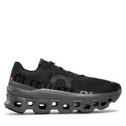Buty do biegania On. Czarne obuwie sportowe damskie On, bez wzorów, bez zapięcia, do biegania. Za 649.99 zł.