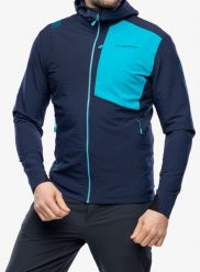 Kurtka softshell męska La Sportiva Descender Storm Jkt. Niebieskie kurtki męskie La Sportiva, m, bez wzorów, z materiału, bez kaptura. Za 982.25 zł.