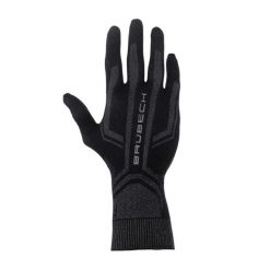 Rękawiczki termoaktywne do biegania unisex Brubeck. Czarne rękawiczki damskie Brubeck, bez wzorów, z elastanu. Za 61.99 zł.