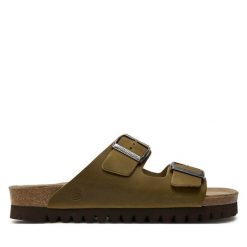 Klapki Genuins. Brązowe klapki męskie Genuins, bez wzorów, bez zapięcia. Za 229.99 zł.
