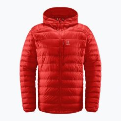 Kurtka puchowa męska Haglöfs Roc Down Hood. Czerwone kurtki męskie Haglöfs, na zimę, m, bez wzorów, z puchu, sportowe, bez kaptura. Za 609.99 zł.