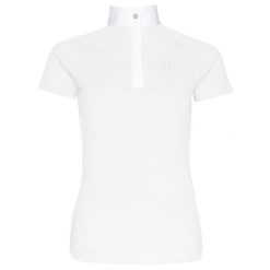 Damska koszulka konkursowa Kingsland Hanna. Białe bluzki damskie KINGSLAND, bez wzorów, sportowe, bez kołnierzyka, bez ramiączek. Za 322.50 zł.