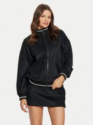 Guess Bluza V5RQ04 KCJY2 Czarny Regular Fit. Czarne bluzy damskie Guess, m, z aplikacjami, z syntetyku, bez ramiączek, bez kaptura. Za 429.99 zł.