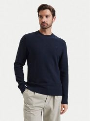 Calvin Klein Sweter LV04LF304G Granatowy Regular Fit. Niebieskie swetry męskie Calvin Klein, m, bez wzorów, z bawełny, bez kołnierzyka, bez ramiączek. Za 449.99 zł.