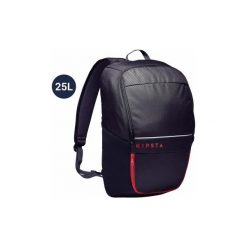 Plecak Classic 25 litrów. Czarne plecaki męskie KIPSTA, bez wzorów, z materiału, sportowe. Za 39.99 zł.