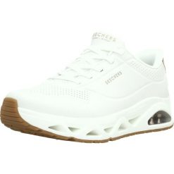 Buty SKECHERS UNO GLIDE STEP GLIDE ON AIR Biały. Białe obuwie trekkingowe damskie Skechers, z syntetyku, bez zapięcia. Za 389.99 zł.