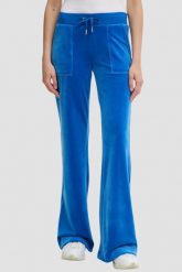 JUICY COUTURE Chabrowe spodnie dresowe damskie Layla Low Rise, Rozmiar M. Niebieskie spodnie dresowe damskie Juicy Couture, bez wzorów, z dresówki. W wyprzedaży za 288.99 zł.