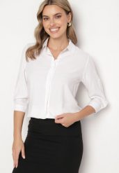 Niebieski T-shirt z Bawełny o Krótkim Kroju Ozdobiony Napisem Norfitis. Niebieskie t-shirty damskie Renee, m, z aplikacjami, z bawełny, bez kołnierzyka, bez ramiączek. W wyprzedaży za 35.99 zł.