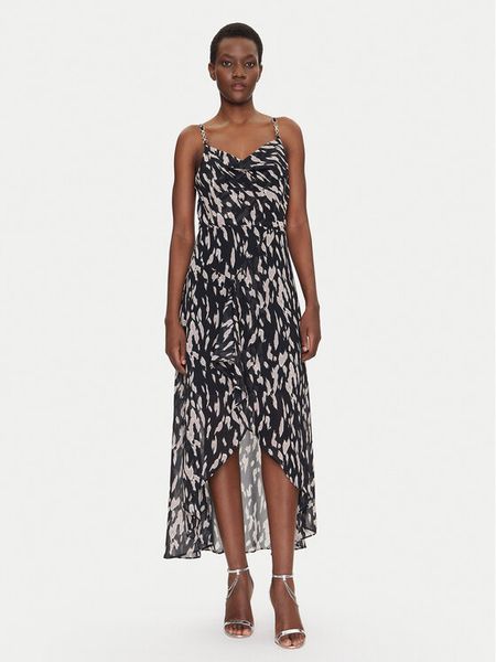 Morgan Sukienka letnia 251-REMA1 Czarny Regular Fit. Czarne sukienki damskie Morgan, na lato, bez wzorów, z syntetyku, bez kołnierzyka, bez ramiączek. Za 259.99 zł.