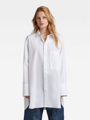 G-Star Raw Koszula D22492-4481-110 Biały Oversize. Białe koszule damskie G-Star Raw, xs, bez wzorów, z bawełny, retro, bez kołnierzyka, bez ramiączek. Za 359.99 zł.