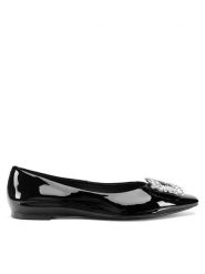 Eva Minge Baleriny SAGE-V1936-65-1 Czarny. Czarne balerinki damskie Eva Minge, bez wzorów, z lakierowanej skóry, bez obcasa, bez zapięcia. Za 399.99 zł.