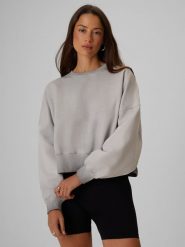 4F Bluza dresowa loose bez kaptura damska - szara L. Szare bluzy damskie 4F, l, bez wzorów, z dresówki, klasyczne, bez ramiączek, bez kaptura. Za 169.99 zł.
