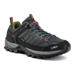Buty trekkingowe męskie CMP Rigel Low Wp. Brązowe trekkingi męskie CMP, z materiału, bez zapięcia. Za 399.99 zł.